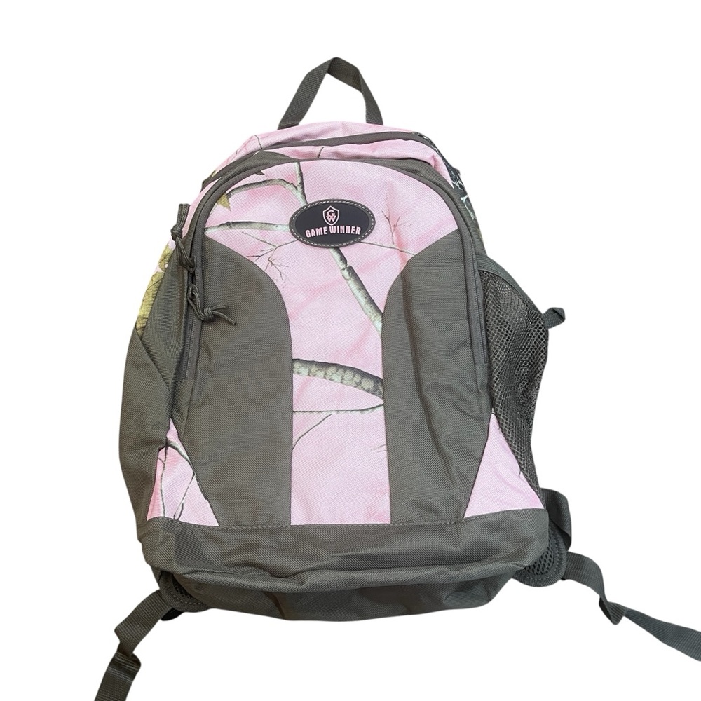 Game Winner Pink Brown Camouflage 12” Camping Hiking Hunting School Backpack
